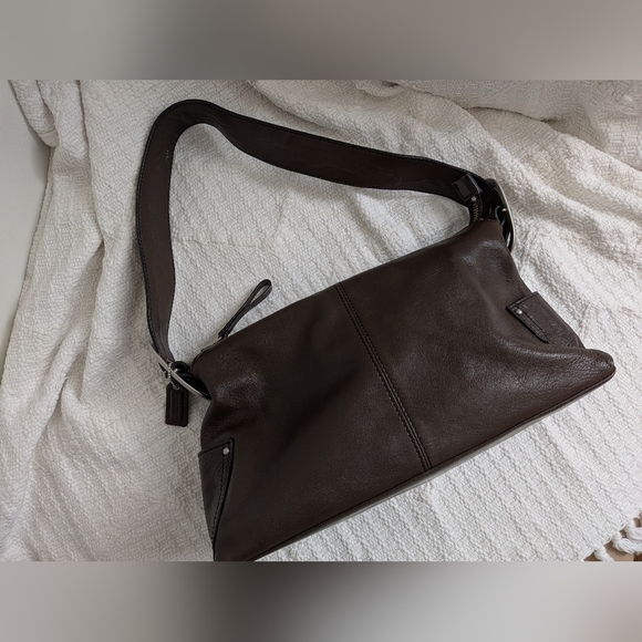 DANIER Brown Genuine Leather Shoulder Bag - Picture 1 of 5